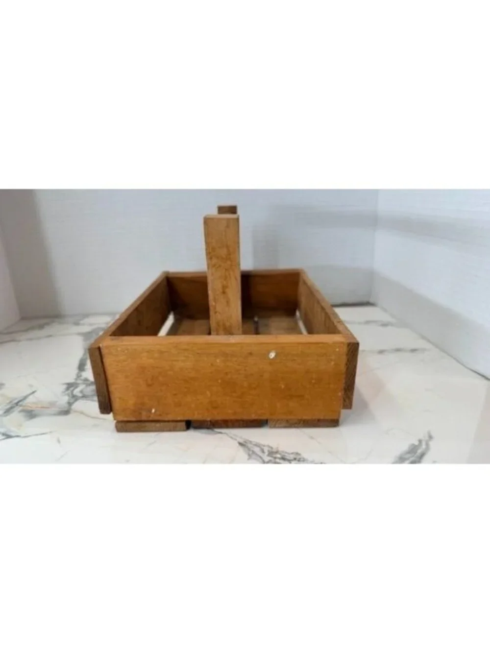 VTG House of Myrtlewood Oregon Handcrafted Wood Caddy Tote Tray